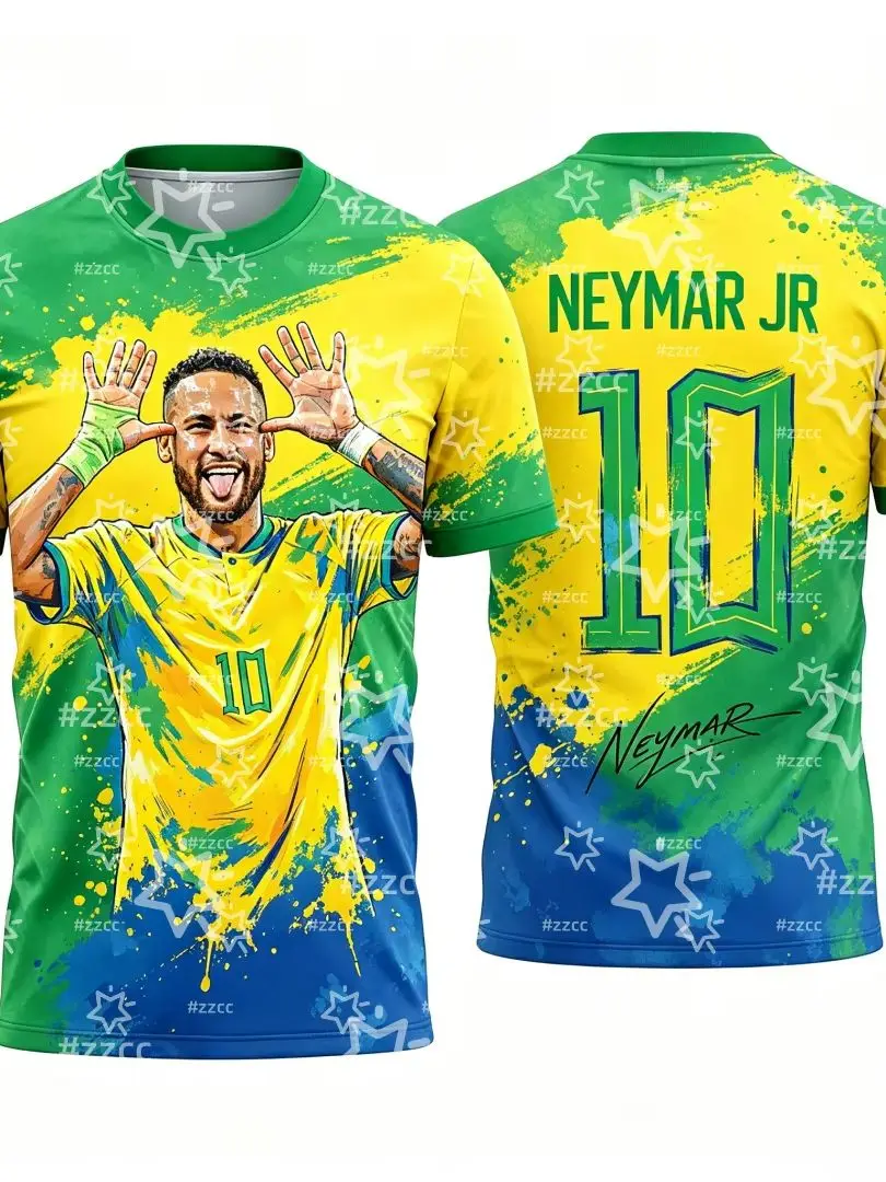AliExpress NONE 2026 Neymar Fan Commemorative Football Jersey Training Kit Summer Sports Men's T-Shirt Kid's Clothing Tee Woman cycling jersey