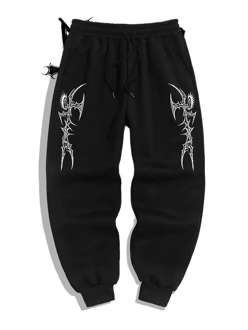 مرساة الجمجمة الرجال المطبوعة Sweatpants عارضة الركض السراويل مريحة الشارع نمط المألوف الرباط السراويل S-3XL