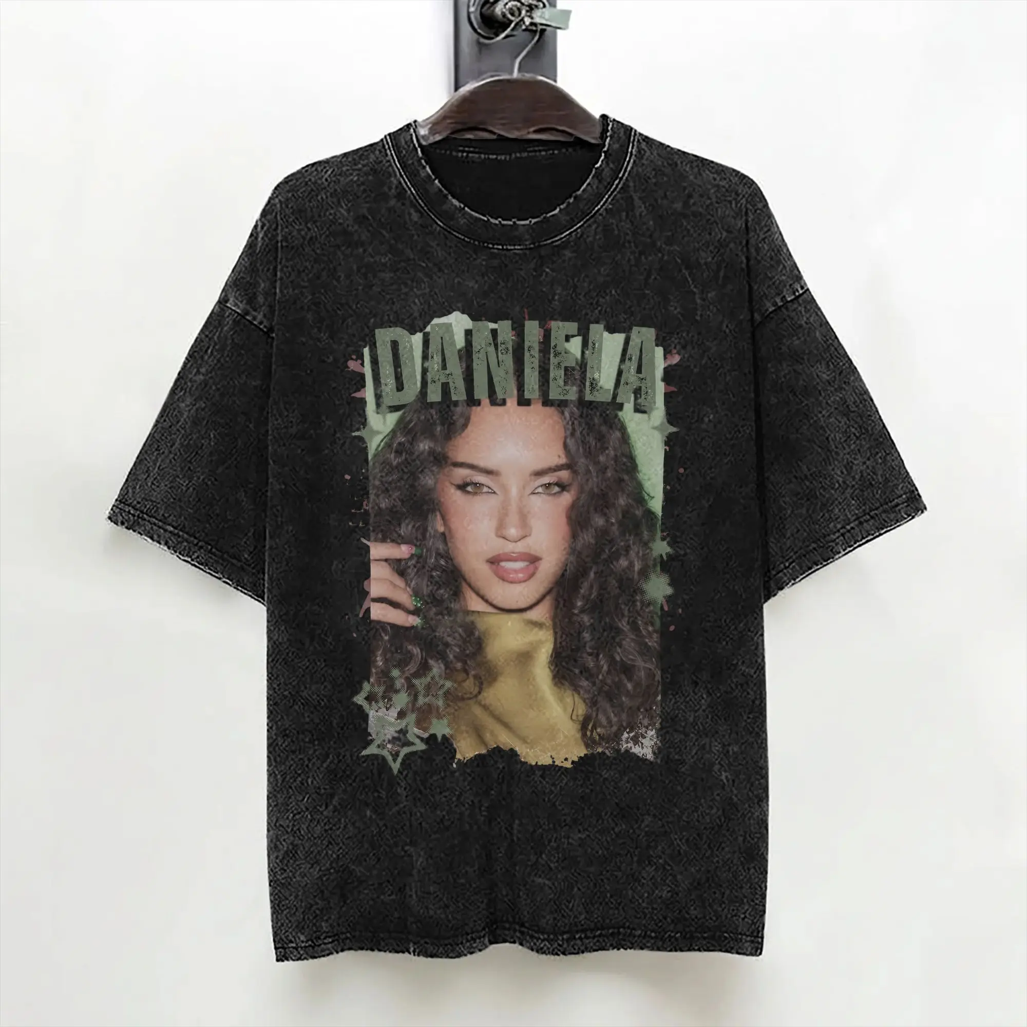 Daniela Katseyes Kpop Girl Group T Shirt Washed Cotton Harajuku T-Shirt  Novelty Men Women Streetwear Summer Tees