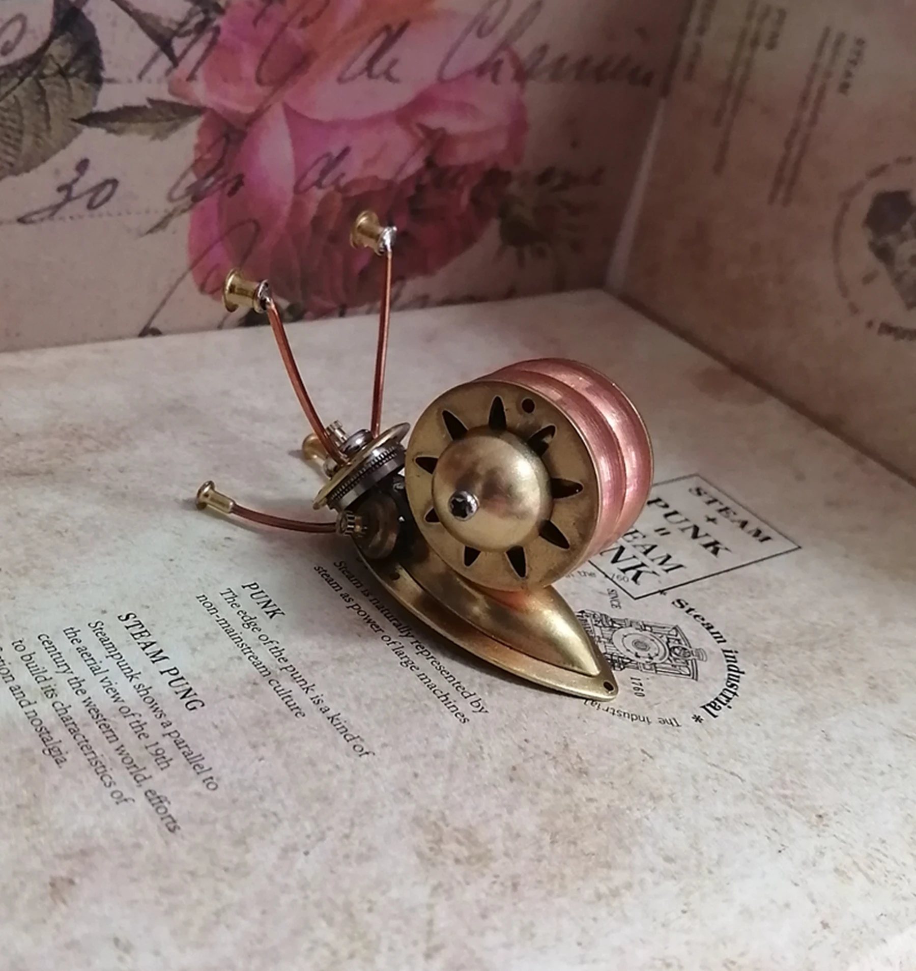 3D Steampunk Mechanical Insect Cute Snail Handmade All Metal Small Crafts Creative Ornament - Finished Product