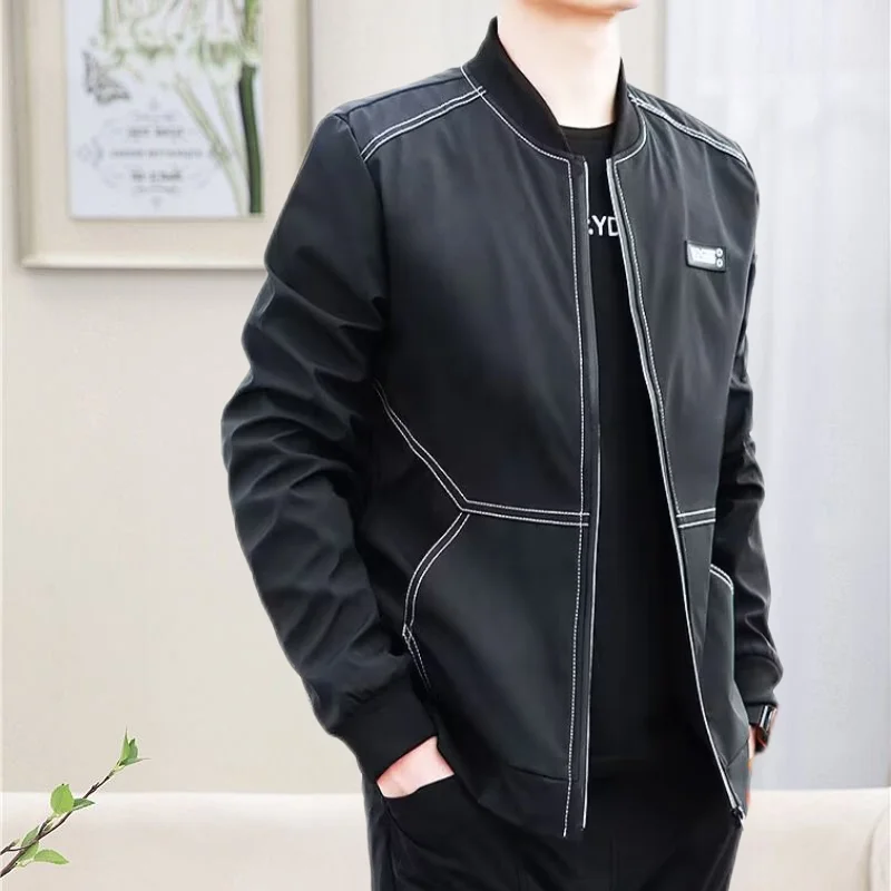 

Весенне-осенняя мужская новая повседневная универсальная модная свободная куртка большого размера, осенне-зимняя бархатная толстая куртка