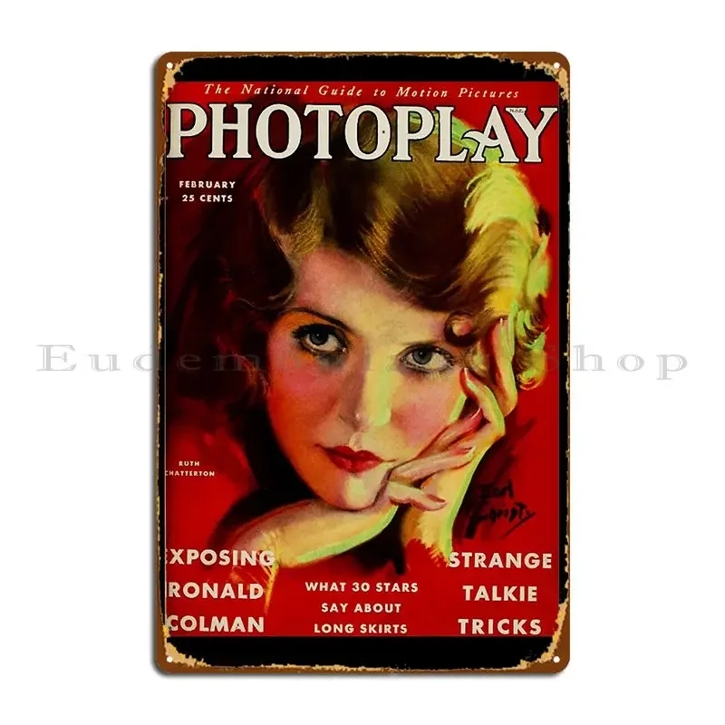 Vintage 1930 Magazine Cover Metal Plaque Funny Club Create Club Bar Customized Tin Sign Poster