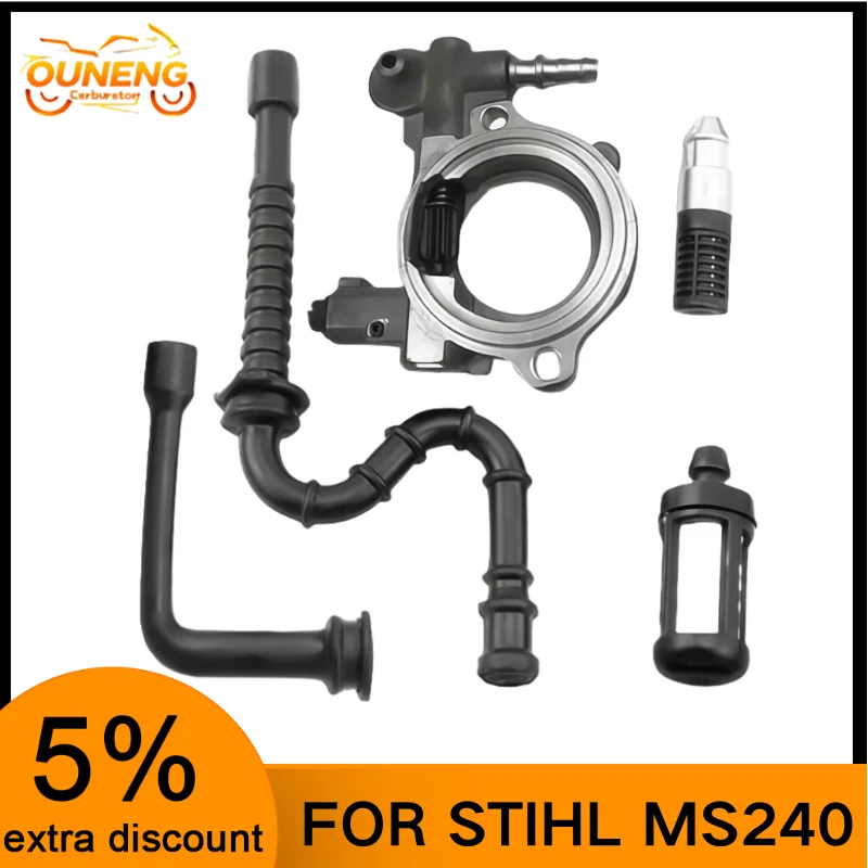 For Stihl MS240 MS260 024 026 Oil Pump Fuel Pipe Oil Filter Stihl Chainsaw Accessories