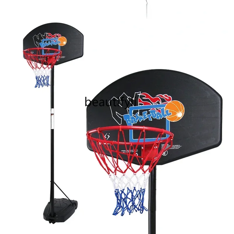 lt Household basketball stand Adult indoor and outdoor standard shooting basket training can be lifted and moved