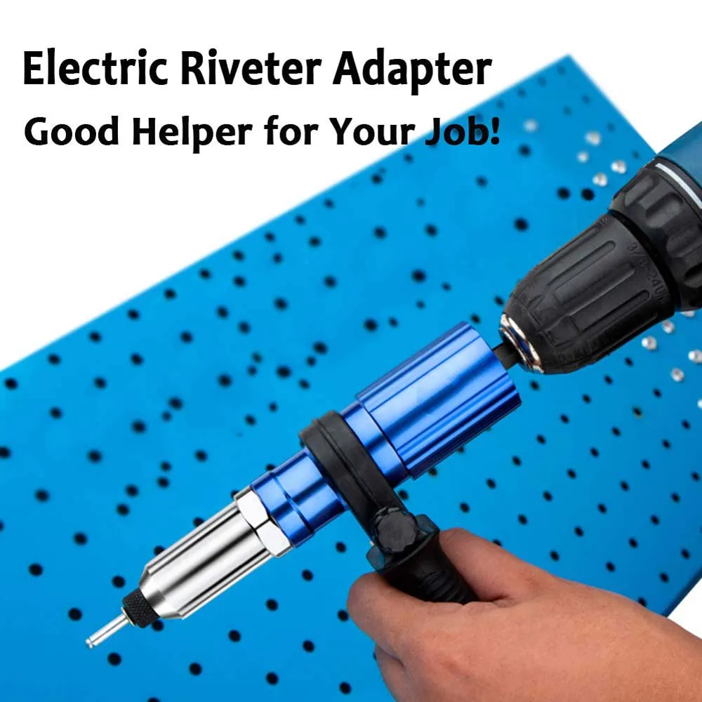 New Electric Rivet Gun Adapter 2.4mm-4.8mm rivet nut gun drill adapter Cordless riveting tool Insert Nut Pull Rivet Tool