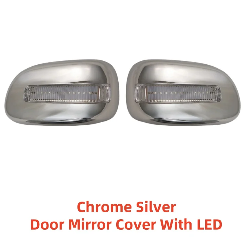 For 2001 2003 2004 2005 2006 Toyota Probox Succeed Car upgrade Chrome Rearview Accessories Trim Door Mirror Cover With LED Trim