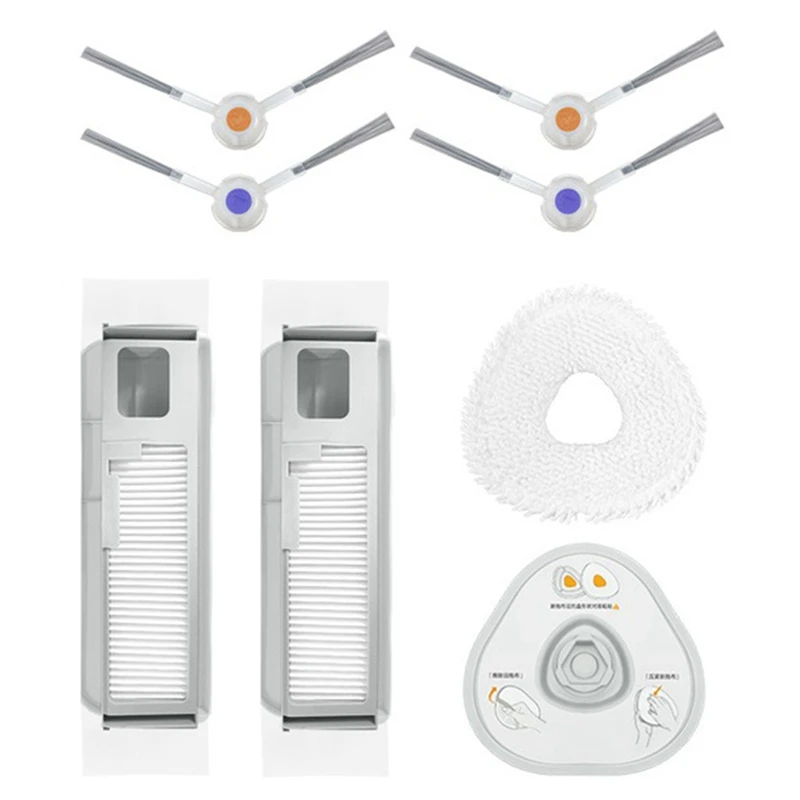 Para narwal j4/j4 lite robô aspirador de pó substituição rotação escova lateral mop panos almofada pano peça reposição