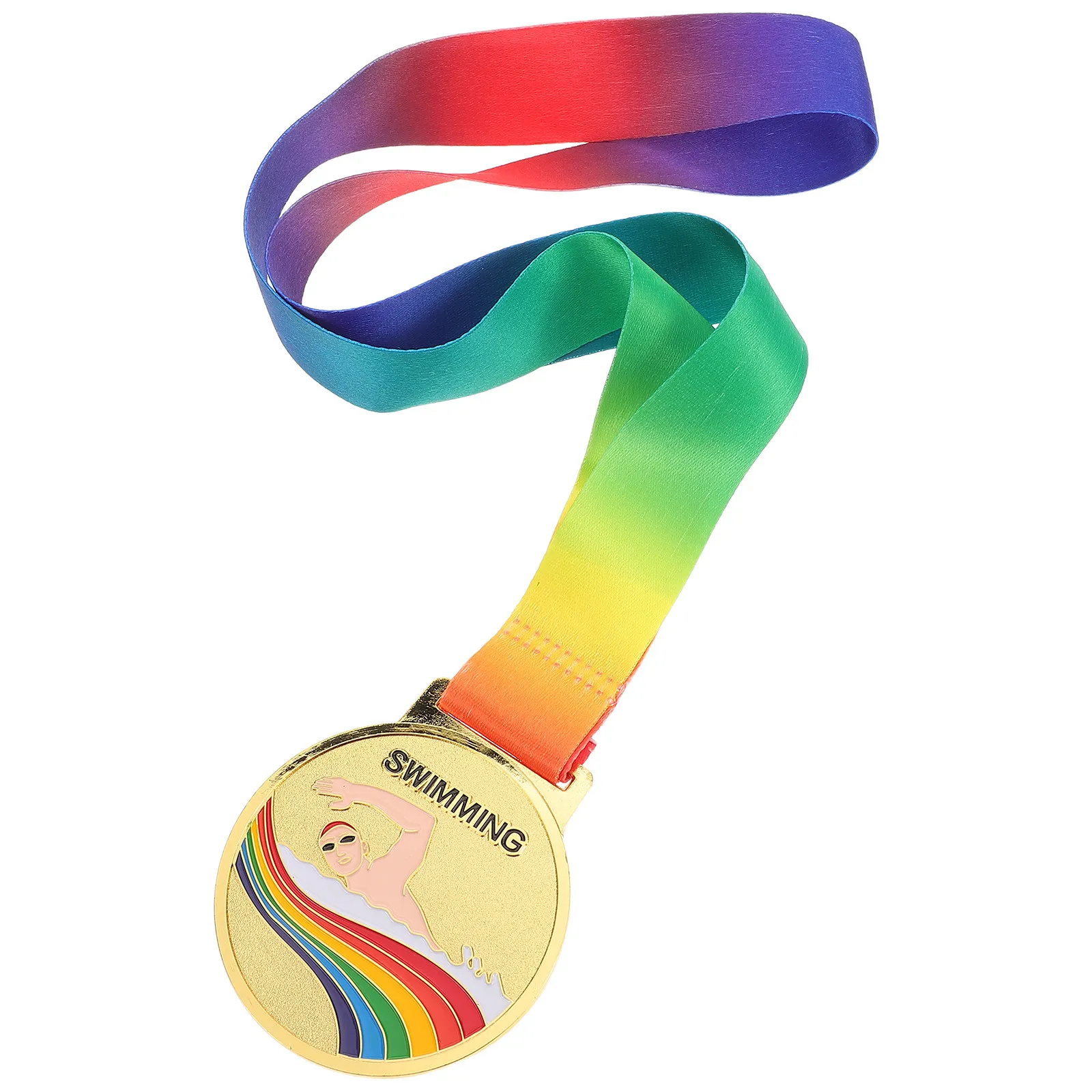 

Металлическая наградная медаль для плавания с подвесным шнурком, спортивная медаль для соревнований, сувенир для награждения в спорте