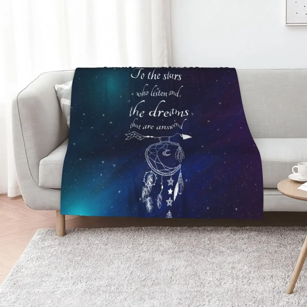 

To the stars who listen and the dreams that are answered Throw Blanket Soft Big Sofa Furrys Hairys Blankets