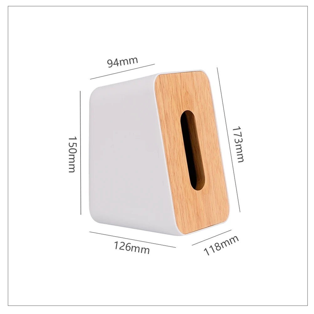 

Wooden Tissue Box Cover Compact Protects Paper Towel Moisture Home Hotel Kitchen Bathroom Use Storage Organizer