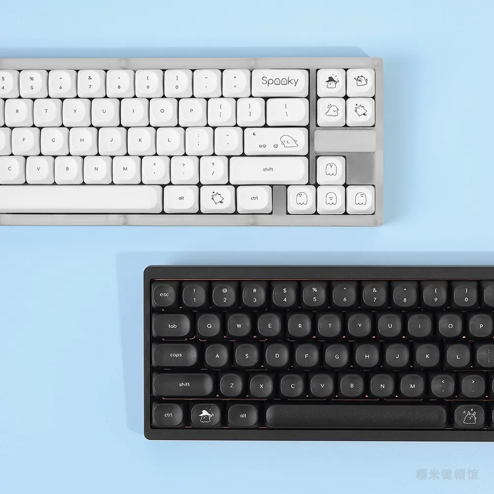 

Small font black and white A Piao PBT five-sided hot sublimation moa original thickened 1.8 mechanical keyboard keycaps wooting