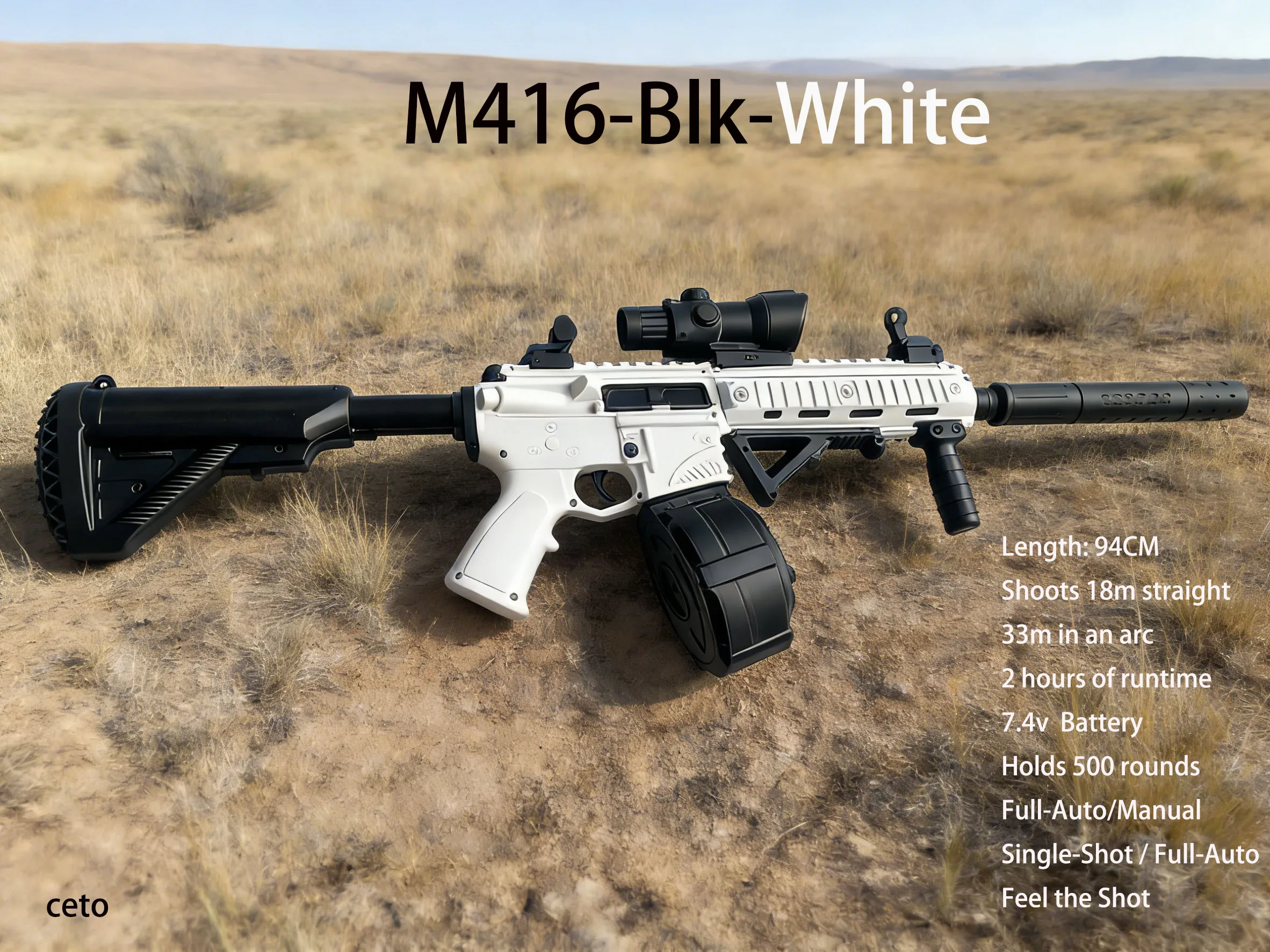 M416 جل الكرة الناسف للبالغين طويلة المدى 33 متر 7.4 فولت قابلة للشحن هلام حبة مسدس لعبة في الهواء الطلق فريق الرياضة معركة لعبة عيد ميلاد بارد