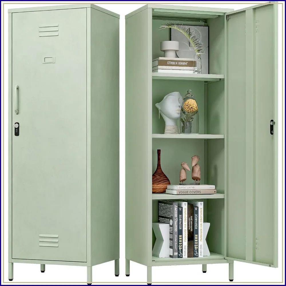 Metal Locker Storage Cabinet Adjustable Shelves 59