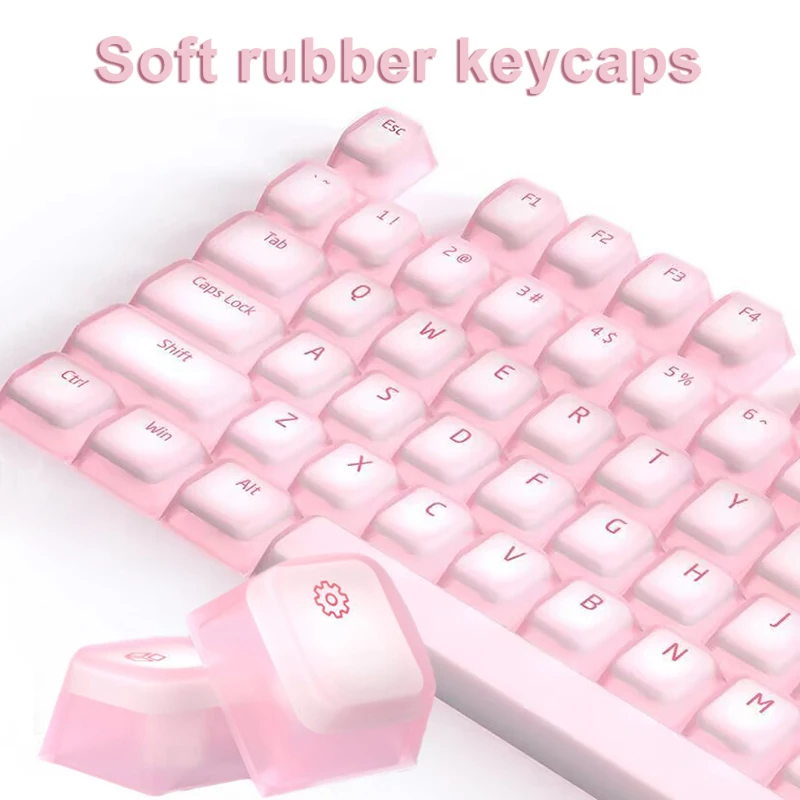 Rubber Gaming Keycaps Set Nogi Cherry Profile ABS Silicone Keycap for Keyboard Gh60 Poker 87 TKL 104 ANSI Xd64 Bm60 Xd68