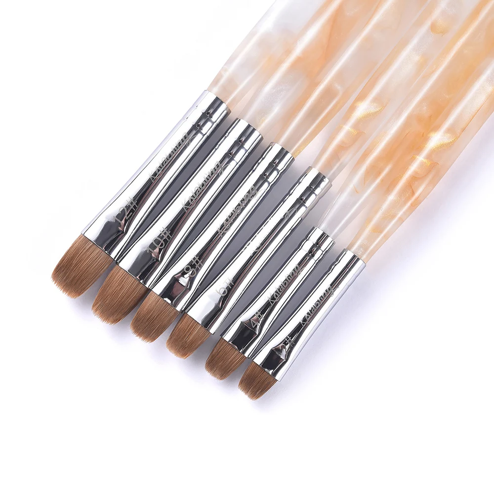 Kolinsky Sable French Nail Art Brush Dual End Nail Art Dotting Pen Acrylic Drawing Rhinestone Gel Painting Manicure Tool