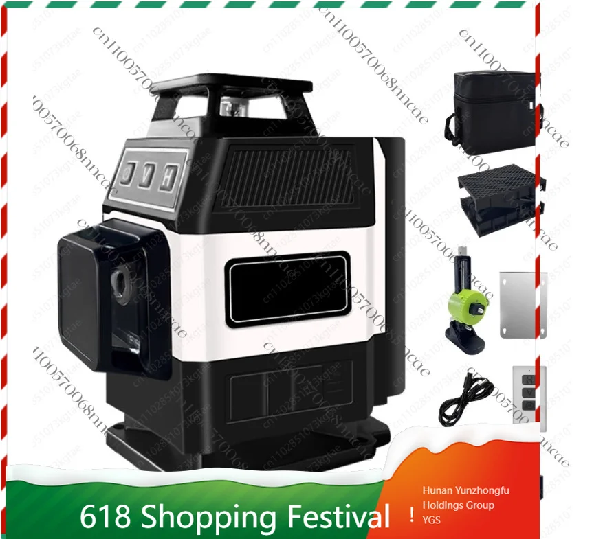 16-Line Green Laser Level, Self-Leveling Mini Cross Line Projector with High Precision for Wall Placement