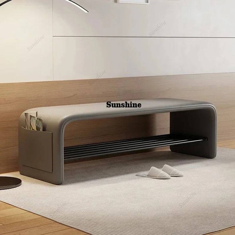 

Luxury Shoe Change Stool Door Shoe Cabinet Modern Household Stools Integrated Minimalist Home Furniture Ottomans Bedroom Bench