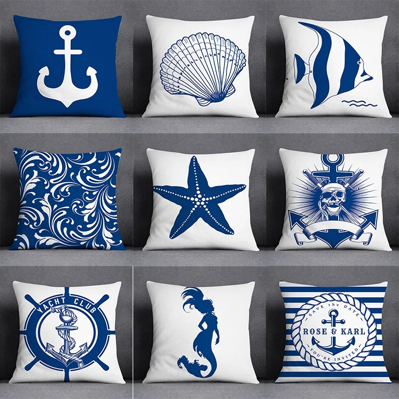 Underwater world home decoration pillowcase square pillowcase home office decoration (45cm * 45cm)