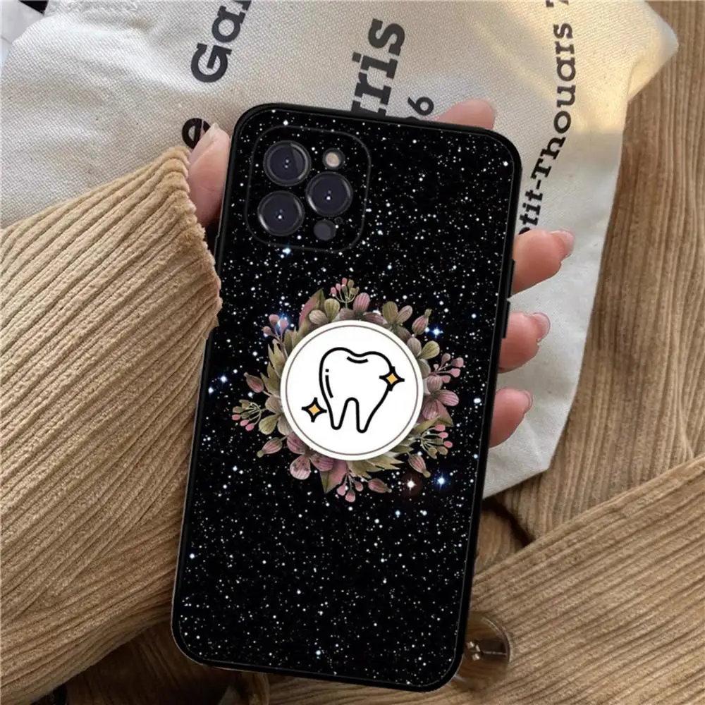 Tooth Pattern Phone Case For iPhone 15 14 11 12 13 Mini Pro XS Max Cover 6 7 8 Plus X XR SE 2020 Funda Shell