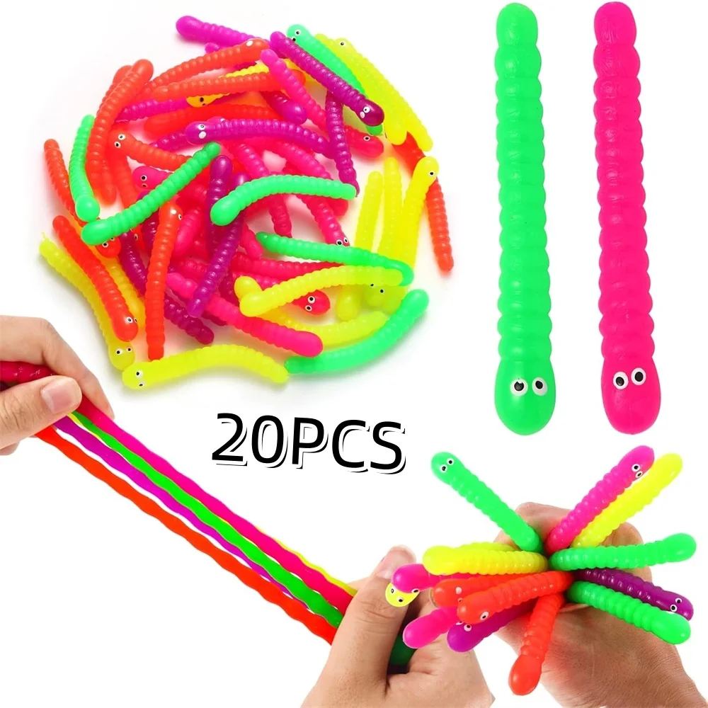 

Stretchy Fidget Toys Colorful Sensory Fidget Worm Stretch Toys for Kids Stocking Stuffers Stress Relief Autism Vent Toys