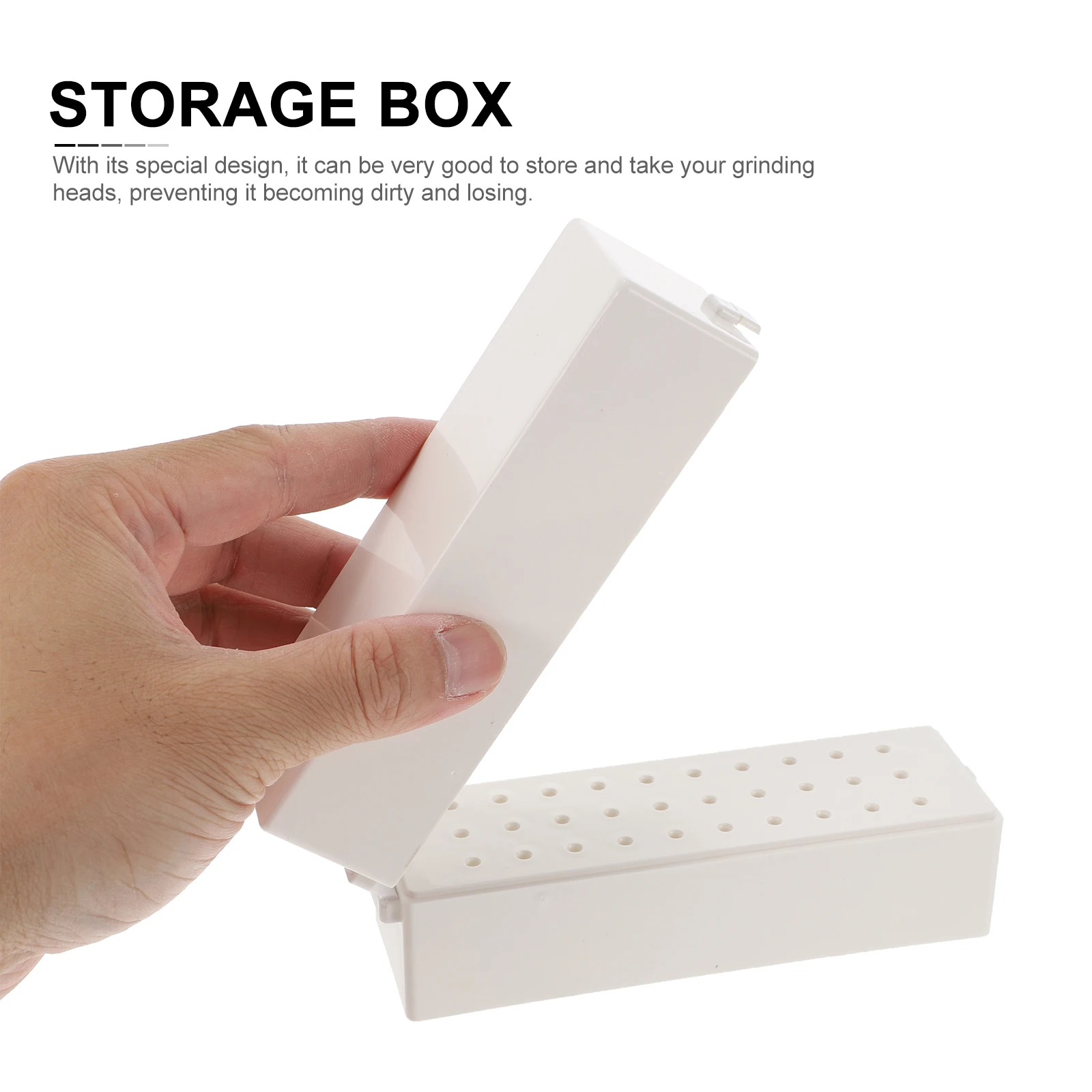 2 Stück Nagelbohrer-Organizer mit 30 Löchern, Schleifkopf-Box, Sicherer Kunststoff-Nagelbohrer-Bits-Aufbewahrung für Professionelle und Heimanwendung