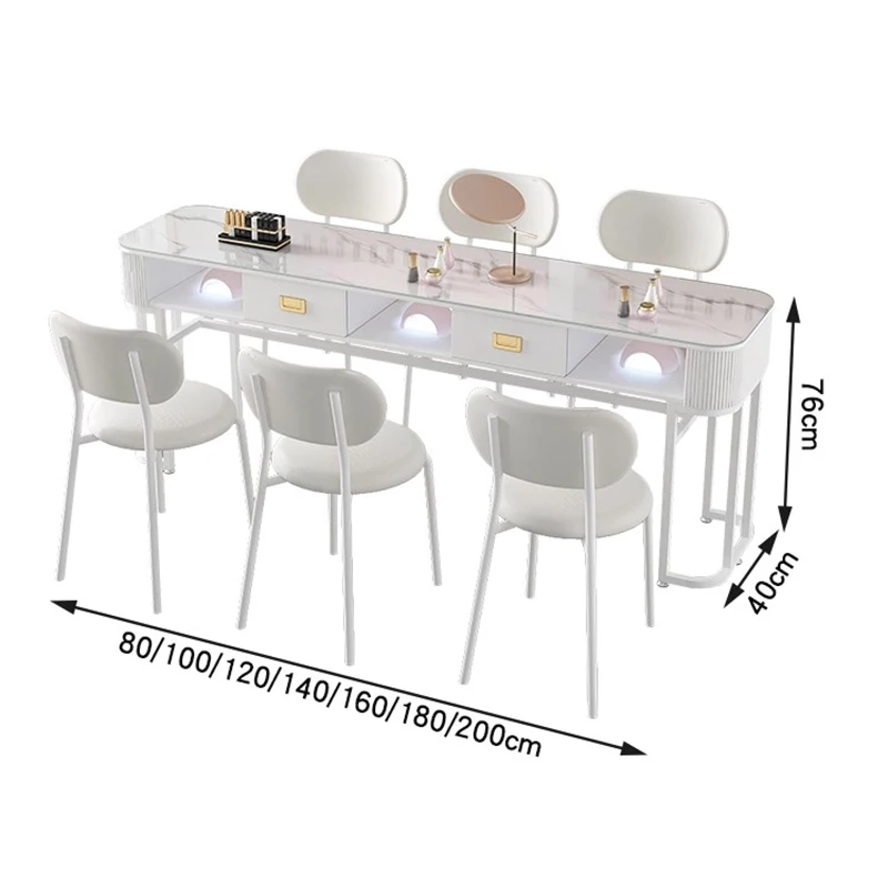 ヨーロッパの高級ネイルテーブル、絶妙な魅力、エレガントなイタリアンネイルデスク、ユニークなデザイン、マニキュアリスト用テーブル、サロン家具