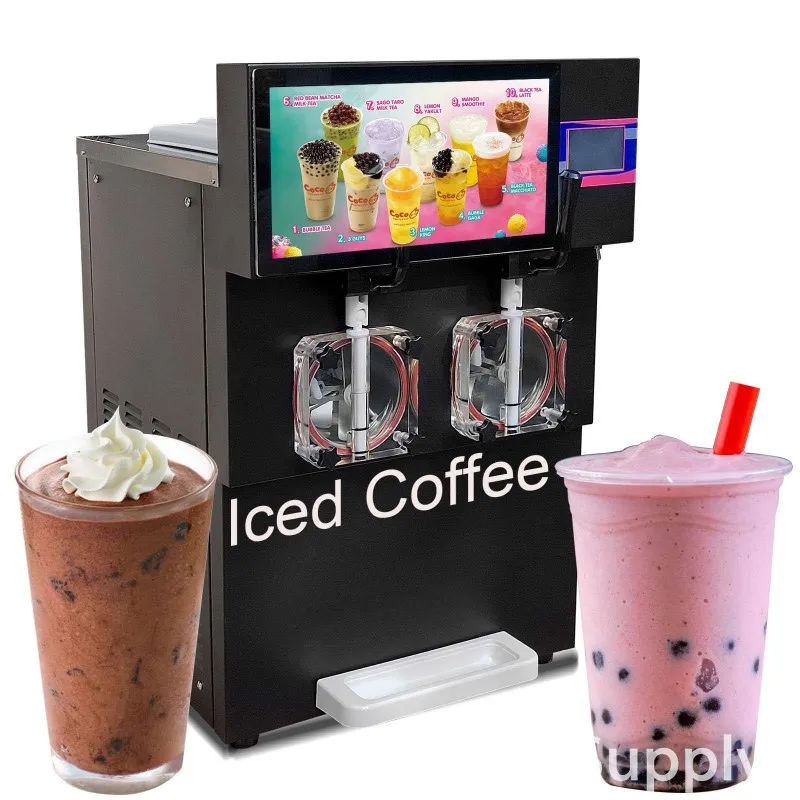 Slushie Machine 2 Tanks Soft Ice Cream Bubble Frozen Drink Maker granizadora Slushice Machine Slushy Making Machine Ice