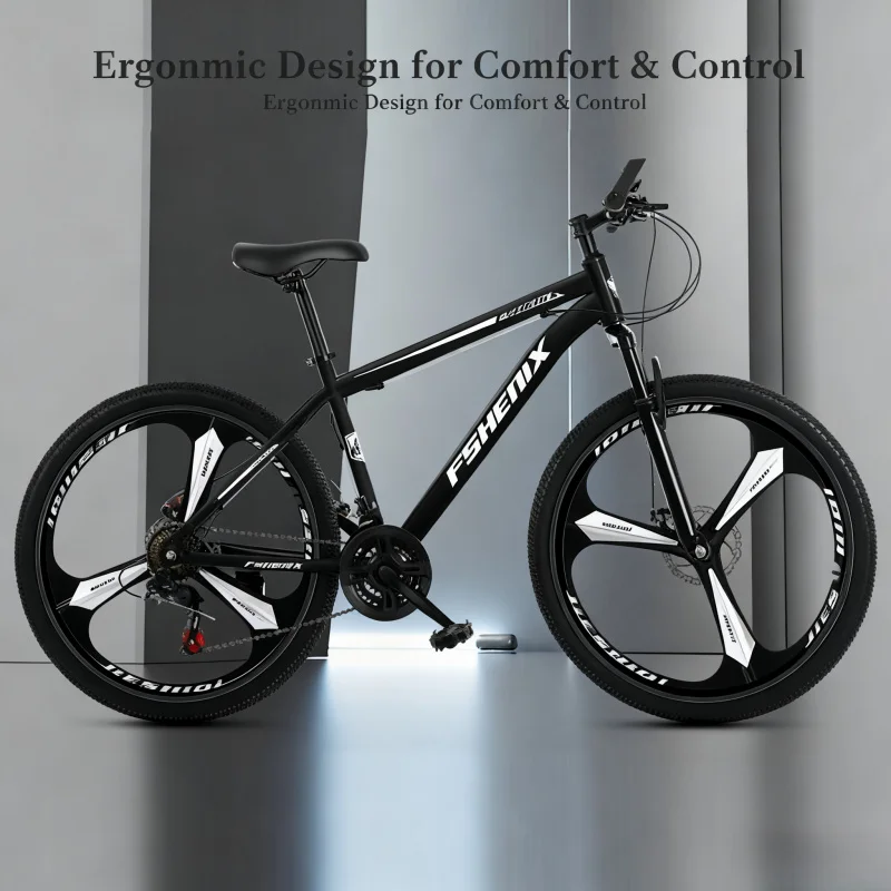 Samurai preto mountain bike de uma roda 26 polegadas masculino 21 velocidades absorção de choque ciclismo de estrada cross-country para adultos