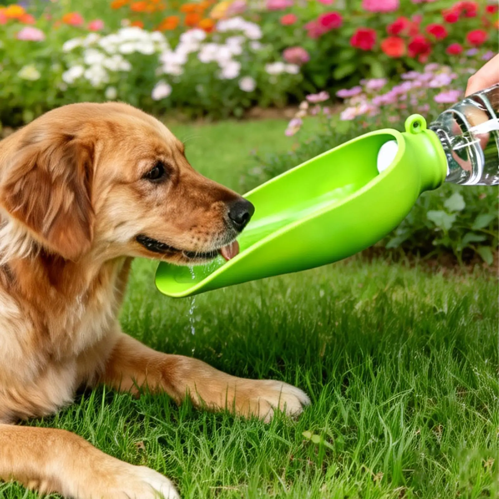 Dog Travel Water Bowl Silicone Folding Drinking Dog Walking Accessories Water Bowl for Hiking Camping Backpacking Tailgating