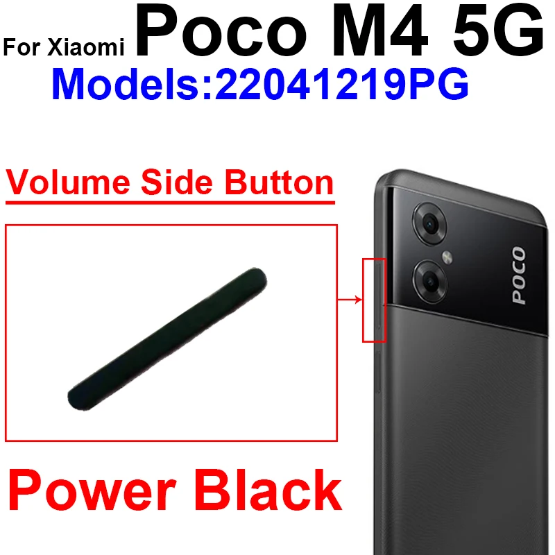 For Xiaomi Poco Pocophone X4 GT X4 Pro M4 M4Pro 5G Power Voume Side Button Volume Audio Control Side Key Buttons Parts