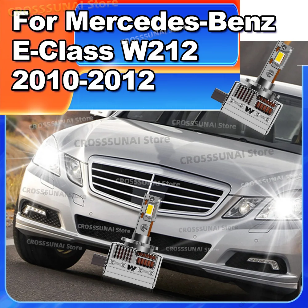 2PCS Powerful LED Headlight Bulbs 6000K Plug and Play Replace HID Car Lights For Mercedes Benz E Class W212 2010 2011 2012