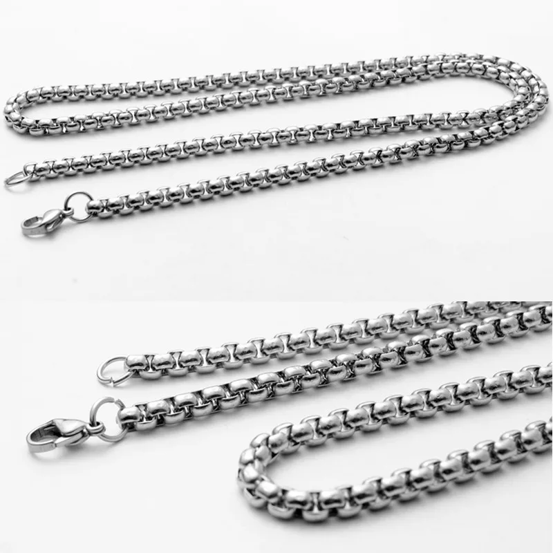 YQ 316L Edelstahl Kette Halskette für Männer Frauen Schmuck Anhänger Zubehör 3 Farben – Detail 6