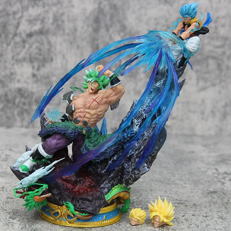Anime Figure Dragon Ball Broly Vs Gogeta Figure Broly Figure Model Pvc Statue Dolls Collection Toy Decoration Christmas Toy Gift image 5