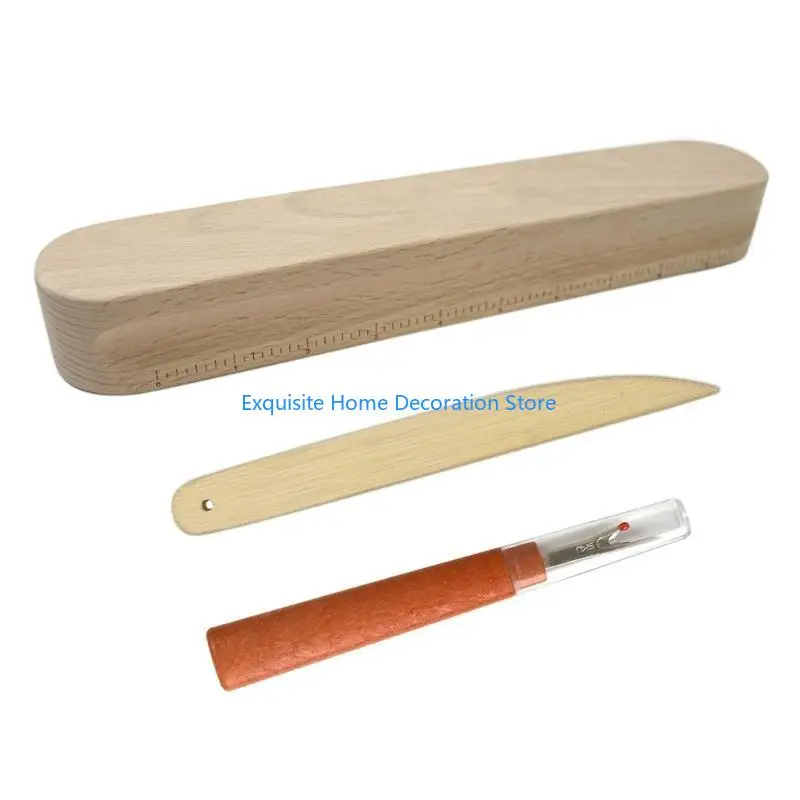 

L5BF Multifunctional Tailors Clappers with Bone Pen and Seam Rippers for Quilting