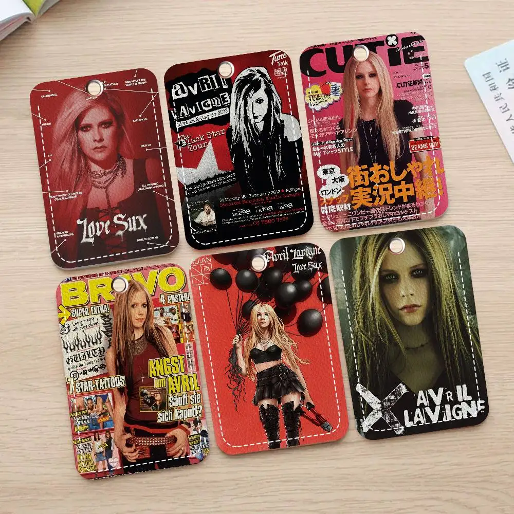 

Звездная певица Аврил Лавин, 1 шт., держатель для карт из искусственной кожи, брелок для ключей, дверной замок, бирки доступа, чехол для удостоверения личности, брелок для карт