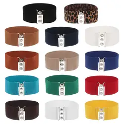 Cinturón elástico ancho para mujer, hebilla de Metal, cinturilla para vestido, banda para la cintura, accesorio de moda