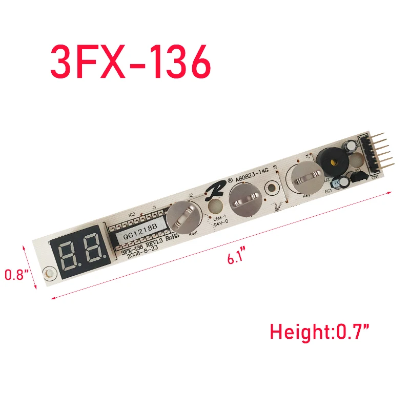 Imagem -02 - Adaptos-botão do Interruptor do Painel do Toque Acessórios do Armário do Vinho Chave do Controle do Painel do Refrigerador 3fx136 Fx102 10.5v