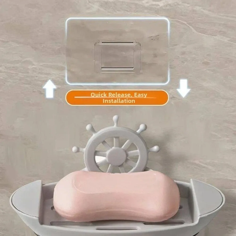 

Cute Drainage Boat-Shaped Soap Dish Plastic Household Soap Holder Innovative Cartoon Soap Dish Toilets