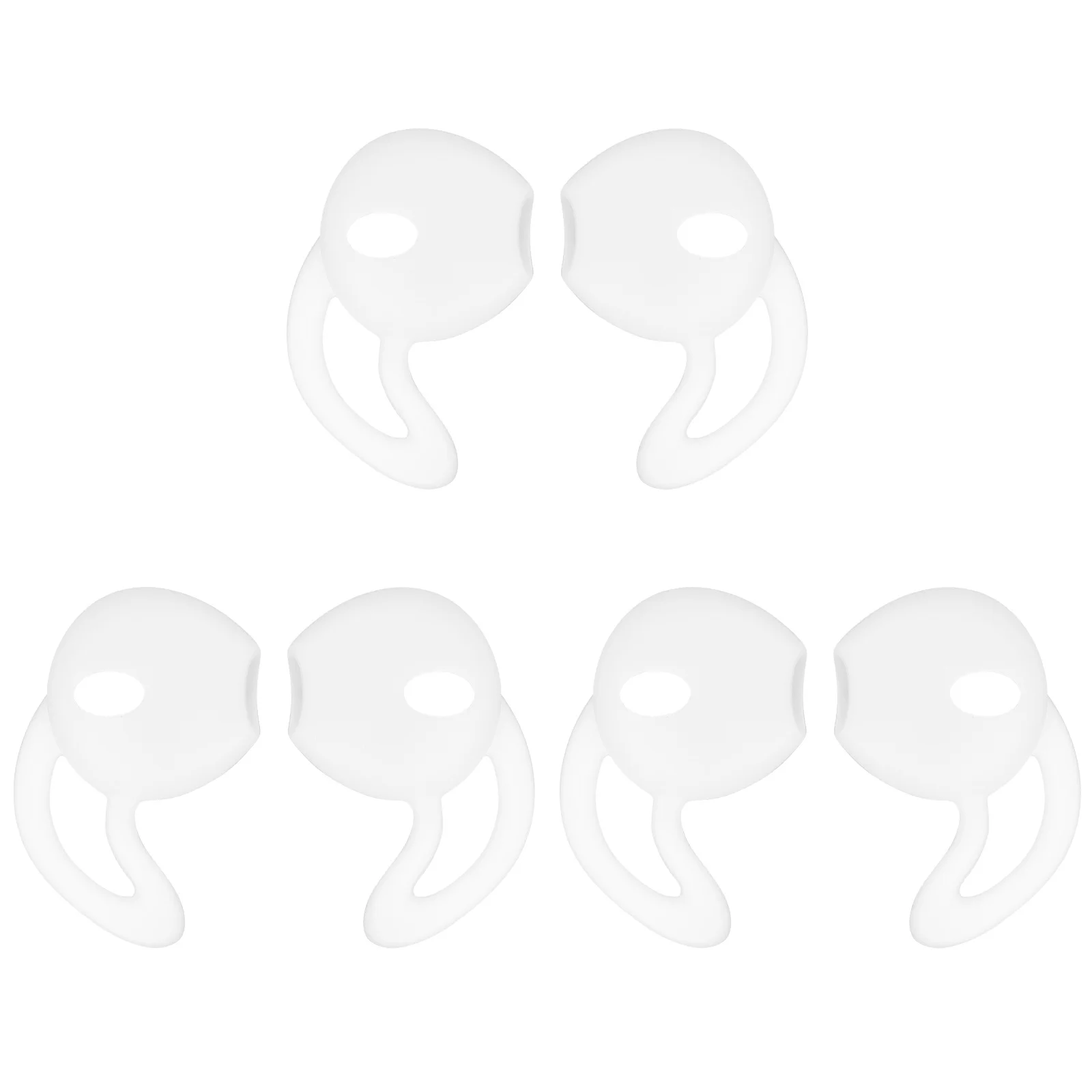 6 قطع من خطافات الأذن المصنوعة من السيليكون المضادة للانزلاق لسماعات الرأس اللاسلكية مناسبة للجري والموسيقى والاتصال هدية وأغطية خطاف الأذن #5