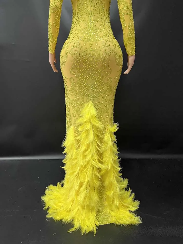 Hoge kwaliteit hot stamping sexy split veer splitsen jurk 2025, nieuwe mode aangepaste dameskleding