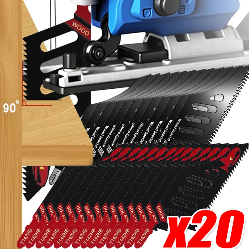 

1~20PCS Jigsaw Blades Heavy Duty T-Shank Wood Aluminum Cutting Coarse Teeth Precision Tight Spaces Tools Replaceable Cut Tools