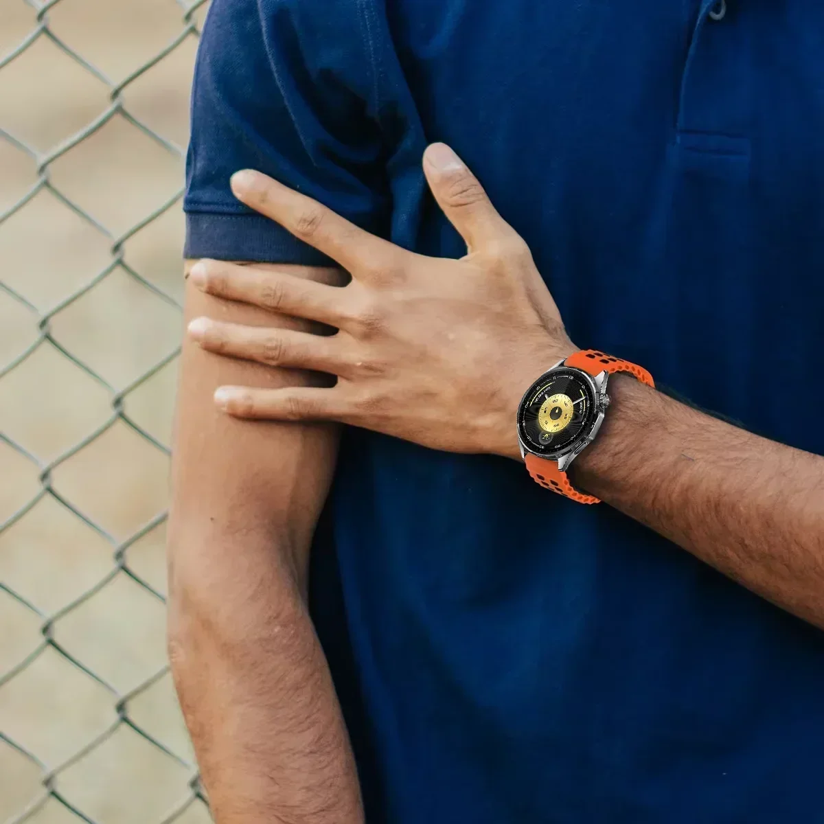 22 mm Ocean-Silikonarmband für Amazfit Active Max/Balance 2/Bip 6 5/GTR 4 3 2 2e/Stratos 3 2/Cheetah Round-Pro/Pace Zweifarbiges Armband – Detail 6