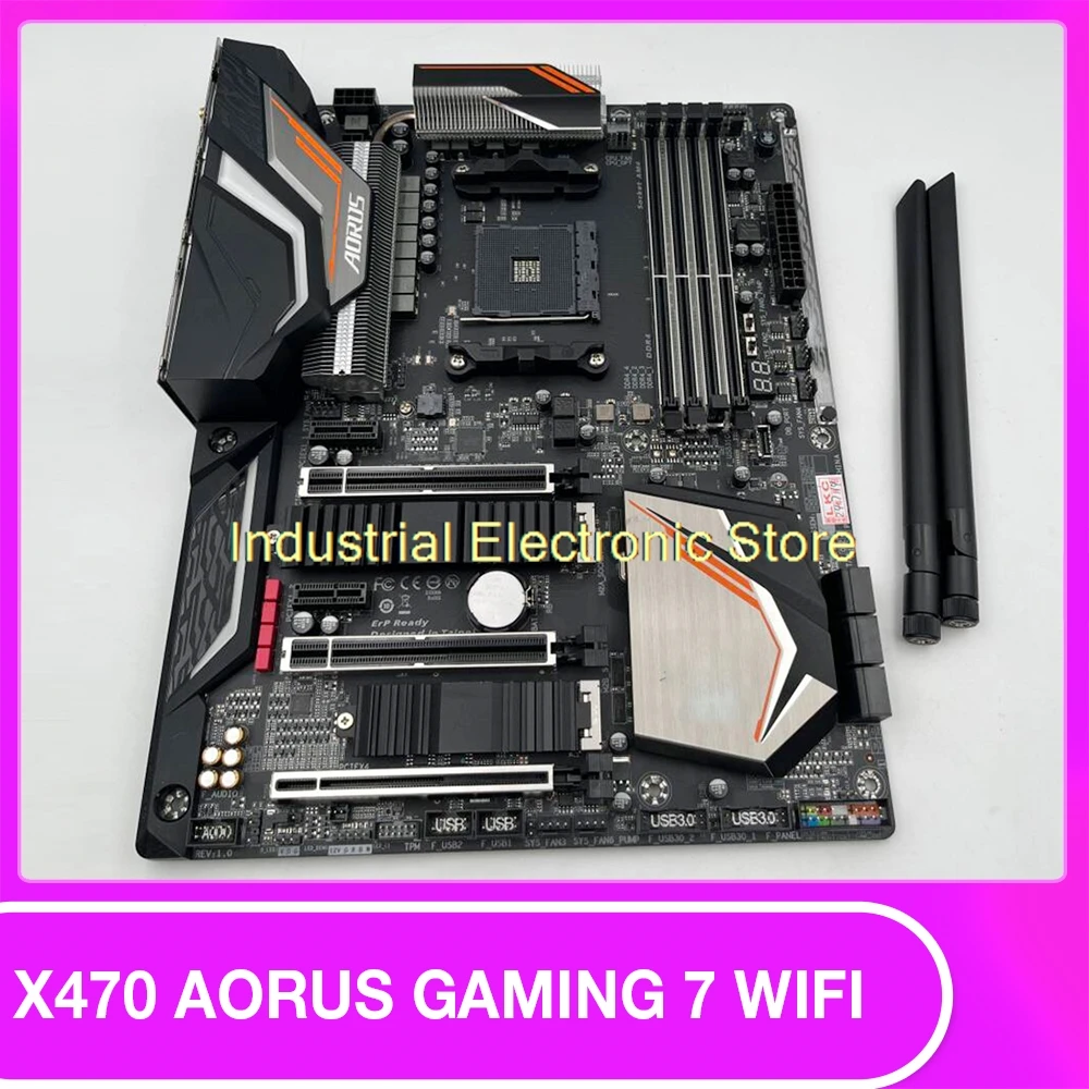 Socket AM4 64GB DDR4 PCI-E 3.0 ATX Desktop Motherboard For G-i-g-a-b-y-t-e GA X470 AORUS GAMING 7 WIFI