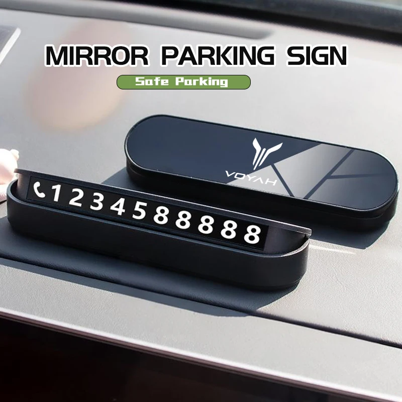 For Voyah Car Temporary Parking Telephone Sign Phone Number Plate Auto Accessories Free SUV I-Land Dreamer Passion 2021 2022 - view 4
