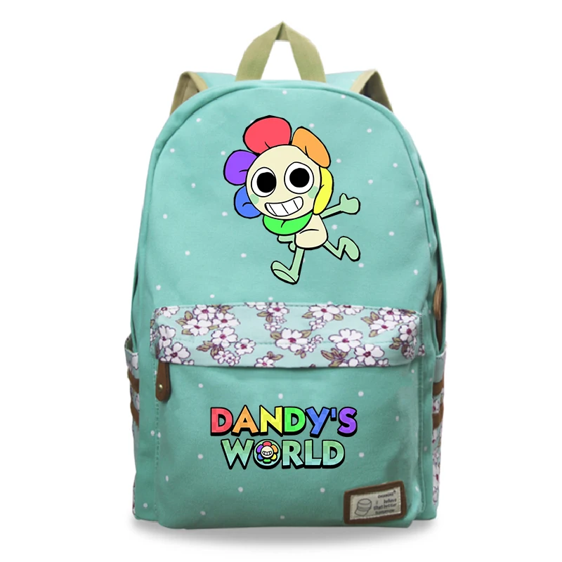 Neue Dandy's World Leinwand Floral Kinder Rucksack Mode Schule Rucksack Mädchen Große Kapazität Reise Schulter Bookbag Geschenk