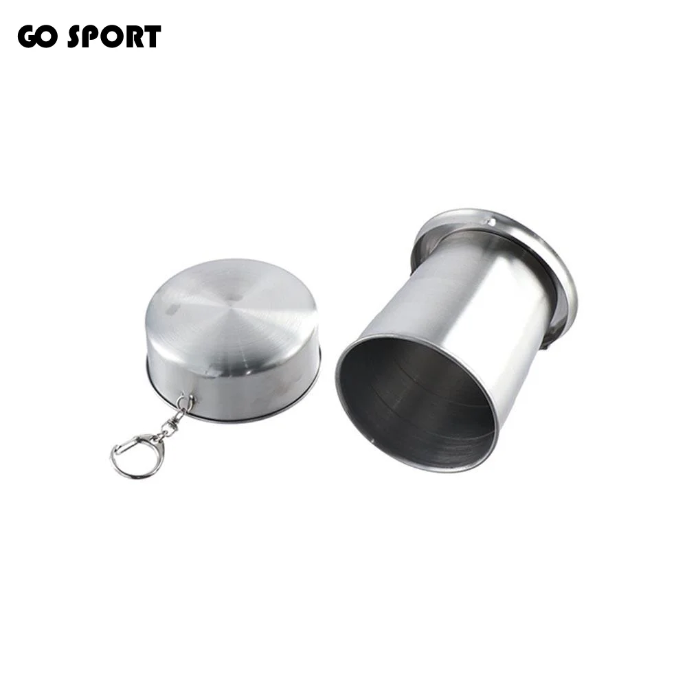 

Складная кружка из нержавеющей стали 150/250 мл, складная кружка-брелок, выдвижная кружка, телескопическая портативная складная кружка для путешествий