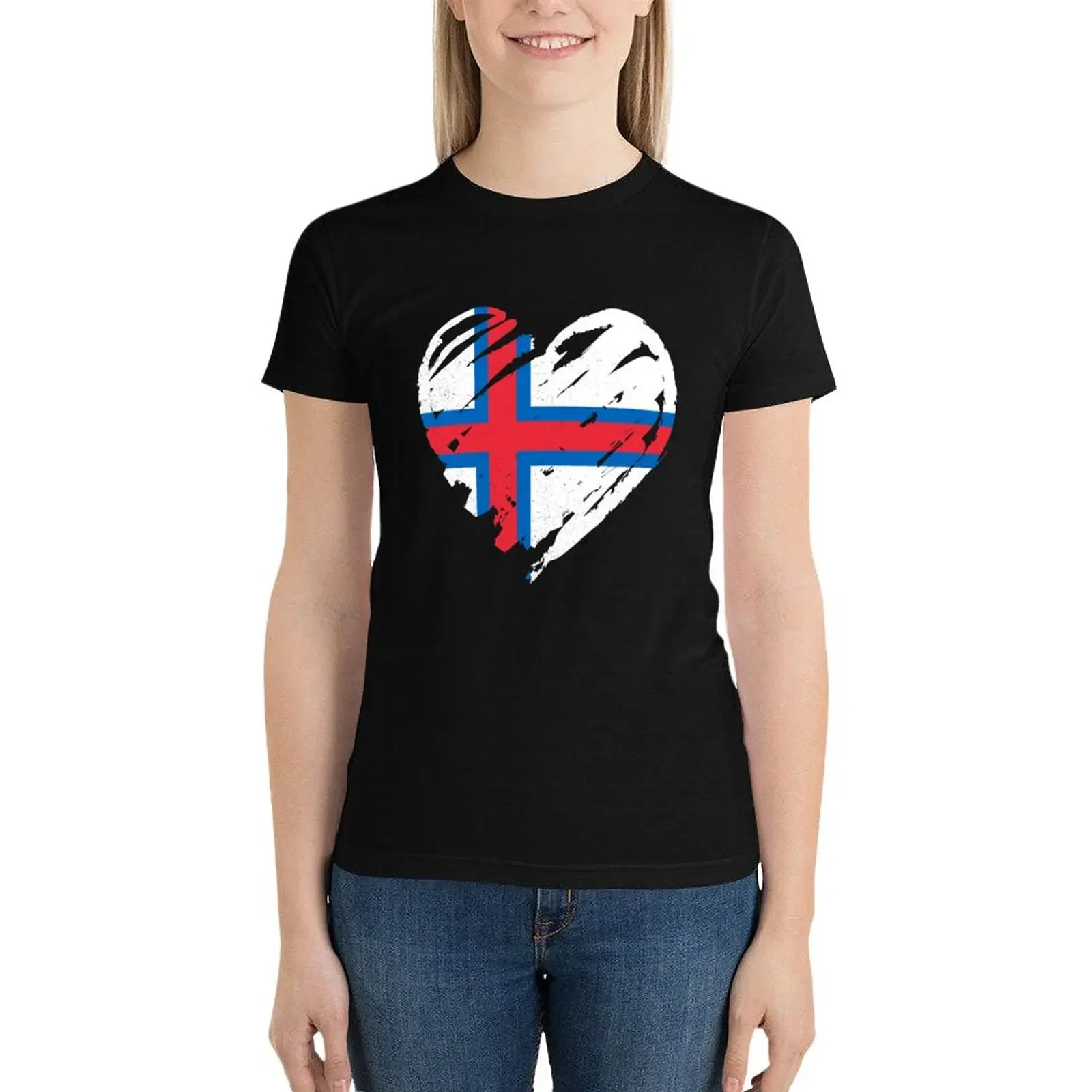 

I Love Faroe Islands T-Shirt anime clothes aesthetic clothes western t-shirt dress for Women