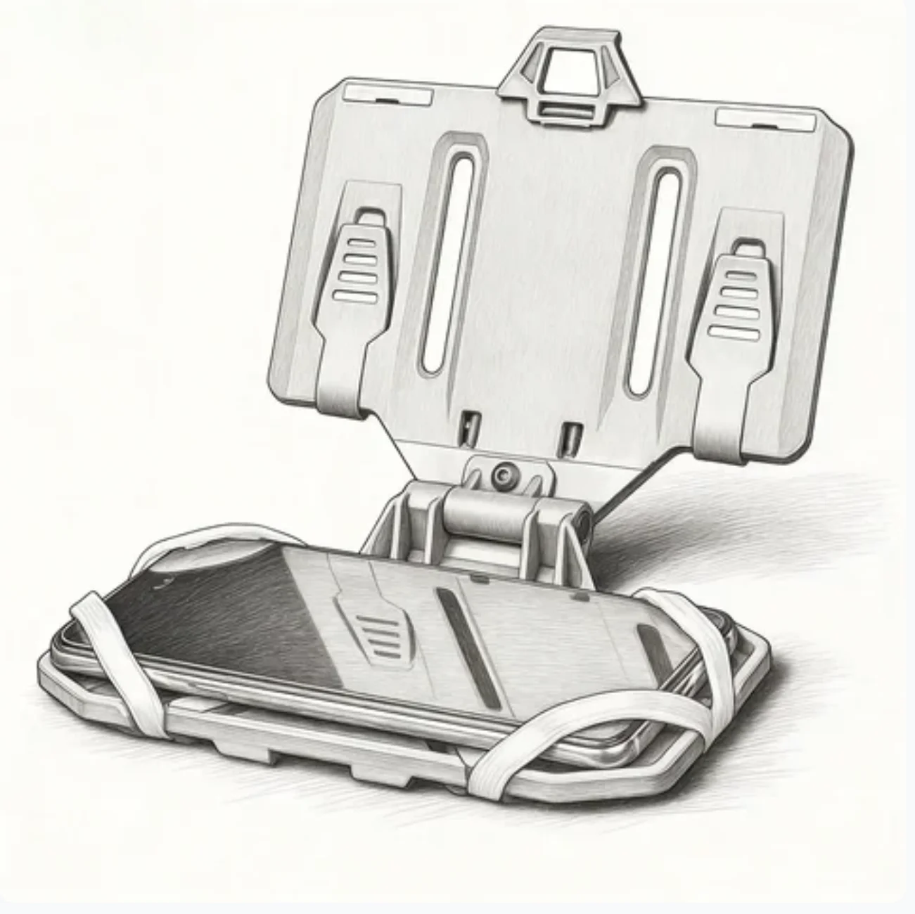 

MOLLE Tactical Vest Chest Mount Phone Holder Foldable Navigation Board Carrier for Airsoft Paintball Film Prop Team Gear