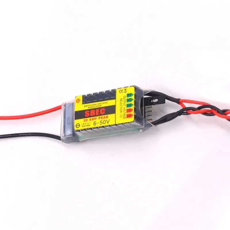FATJAY Receiver Power Supply Regulated 20A BEC 5V-9V Output Voltage 2-12S Input Voltage Battery Elimination Circuit