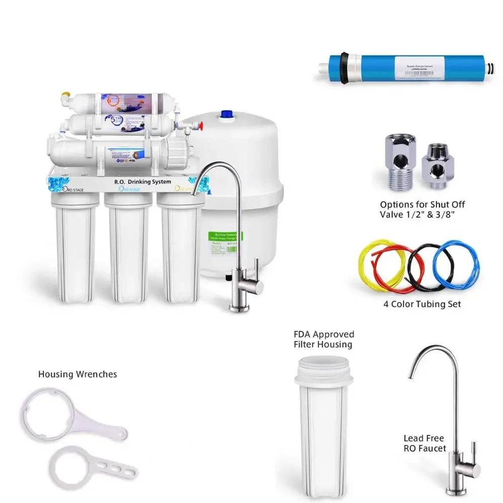 System Water Purifier with UV sterilizer alkaline mineral pure reverse osmosis water filter